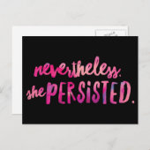 彼女は2枚のはがきを固執した ポストカード (正面/裏面)