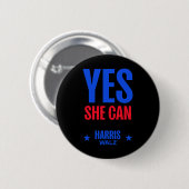 彼女は2024年の大統領選挙カマラハリス1 缶バッジ (正面&裏面)
