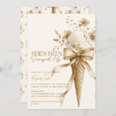 彼女は アイスクリームの結婚前お披露目会で さらわれた 招待状 (正面/裏面)