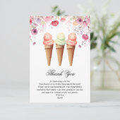 彼女は アイスクリームを手に入れた  ブライダルシャワー サンキューカード (スタンド正面)