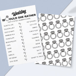 彼女は?ゲームおもしろいブライダルシャワーゲーム