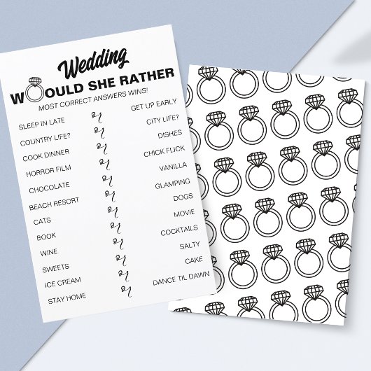 彼女は?ゲームおもしろいブライダルシャワーゲーム