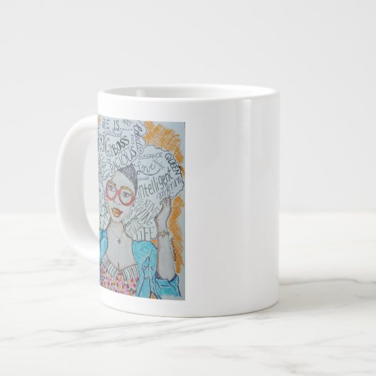 彼女は…ジャンボマグ ジャンボコーヒーマグカップ (正面左)