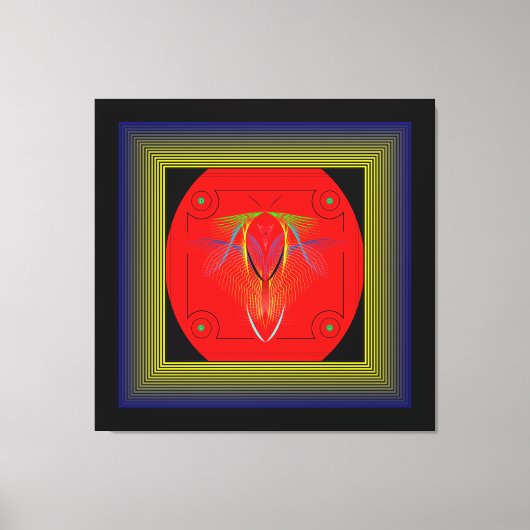 「彼女は」バランス、美しい、力の使者 キャンバスプリント (正面)