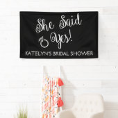 彼女は、ブライダルシャワーの旗賛成しました 横断幕 (インサイチュ)