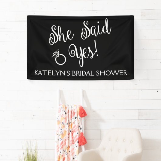 彼女は、ブライダルシャワーの旗賛成しました 横断幕 (インサイチュ)
