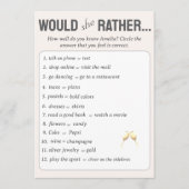 彼女は?ブライダルシャワーゲーム(写真あり) アドバイスカード (正面)