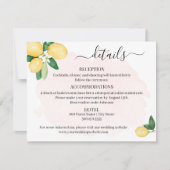 彼女は、主要な搾り取りレモンの囲いのカードを見つけた 招待状 (正面)