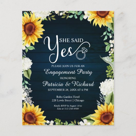 彼女は「予算内でいいよ」と言ったけど Engagement Party + 招待状 (正面)