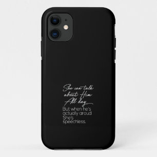 彼女は、彼が活動している時を除いて、一日中映画について話すことがで iPhone 11 ケース