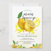 彼女は、彼女の主な搾り取りブライダルシャワー 招待状 (正面)