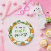 彼女は、彼女の主要なスクイズオレンジブライダルシャワー ペーパープレート (パーティー)