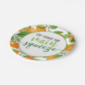 彼女は、彼女の主要なスクイズオレンジブライダルシャワー ペーパープレート (アングル)