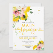 彼女は、彼女の主要な搾り取りレモンブライダルシャワーを見つけた 招待状 (正面)