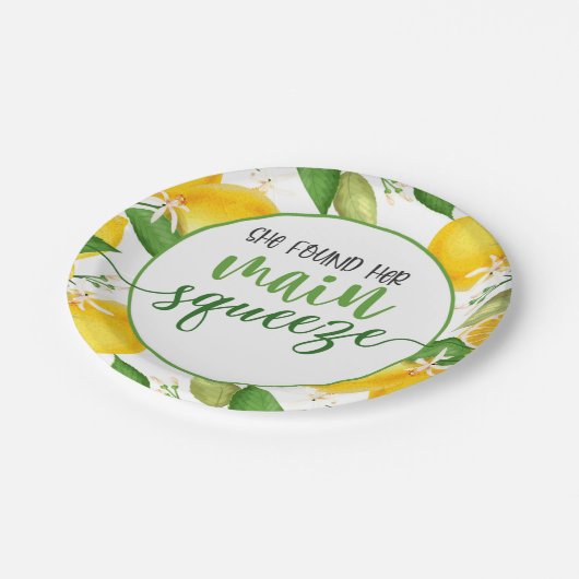 彼女は、彼女の主要な搾取ブライダルシャワープレート ペーパープレート (アングル)