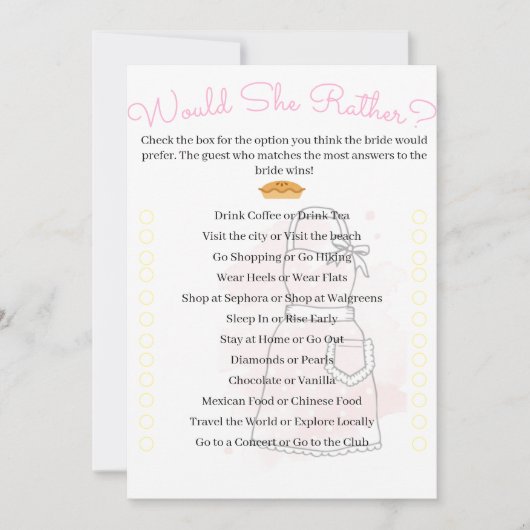 彼女は？ 招待状 (正面)