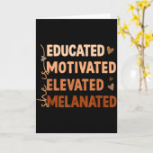 彼女は、教育を受け、やる気のある、ブラックヒストリーマンスの女の子だ。 カード (黄色い花)