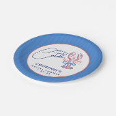 彼女は Coastal Lobster の魅力的な花嫁のシャワー ペーパープレート (アングル)