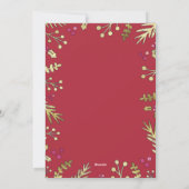 彼女は、Yesのクリスマスカード写真婚約 シーズンカード (裏面)