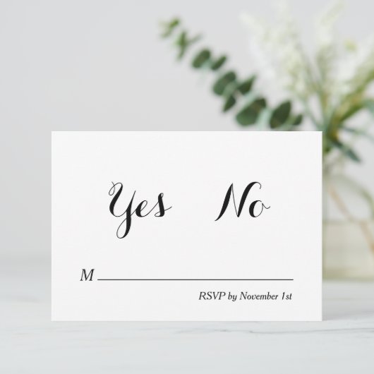 彼女は"Yes"ウェディングRSVPと言った 招待状 (スタンド正面)