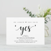 彼女は、yes、婚約パーティ招待状 招待状 (スタンド正面)