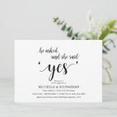 彼女は、yes、婚約パーティ招待状 招待状 (スタンド正面)