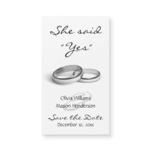 彼女は"Yes"安価な日付磁石を保存する