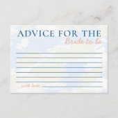 彼女はCloud 9アドバイスでBrideブライダルシャワー エンクロージャーカード (正面)