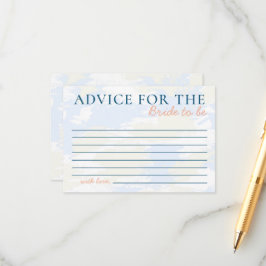 彼女はCloud 9アドバイスでBrideブライダルシャワー エンクロージャーカード