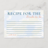 彼女はCloud 9レシピでBrideブライダルシャワー エンクロージャーカード (正面)