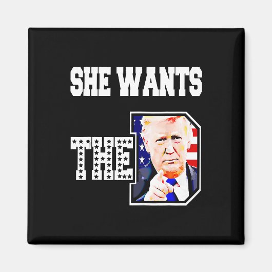 彼女はDドナルドトランプ2024を望んでいる マグネット (正面)