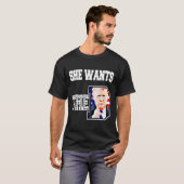 彼女はDドナルドトランプ2024を望んでいる Tシャツ (正面フル)