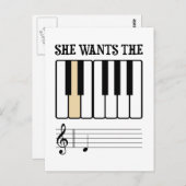 彼女はDピアノの音楽を欲しがっている ポストカード (正面/裏面)