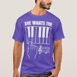 彼女はDピアノの音符が欲しい Tシャツ