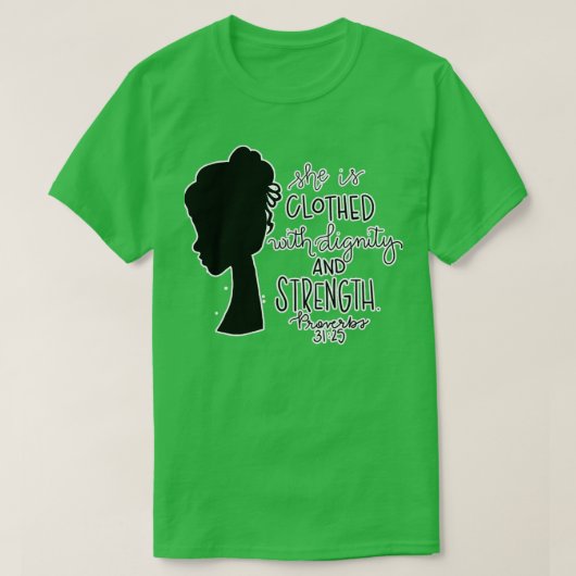 彼女はD箴言3125聖書の第1節 Tシャツ (デザイン正面)