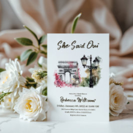 彼女はOui ParisブライダルシャワーParisian Brunchと述べた 招待状