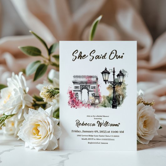 彼女はOui ParisブライダルシャワーParisian Brunchと述べた 招待状