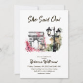 彼女はOui ParisブライダルシャワーParisian Brunchと述べた 招待状 (正面)