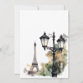 彼女はOui ParisブライダルシャワーParisian Brunchと述べた 招待状 (裏面)