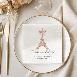 彼女はOui Paris Bowエッフェルタワーブライダルシャワーと述べた スタンダードカクテルナプキン