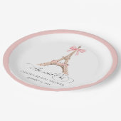 彼女はOui Paris Bowエッフェルタワーブライダルシャワーと述べた ペーパープレート (アングル)