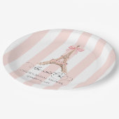 彼女はOui Paris Bowエッフェルタワーブライダルシャワーと述べた ペーパープレート (アングル)