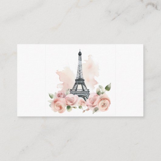 彼女はOui Parisianフローラブライダルシャワーレシピを述べた エンクロージャーカード (裏面)