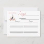 彼女はOui Parisianフローラブライダルシャワーレシピを述べた ノートカード (正面)