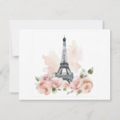 彼女はOui Parisianフローラブライダルシャワーレシピを述べた ノートカード (裏面)