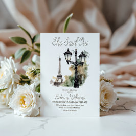 彼女はOui Parisianブライダルシャワーブランチと述べた 招待状