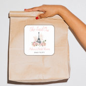 彼女はOui Parisian Pinkフローラブライダルシャワーを述べた スクエアシール