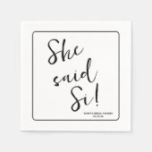 彼女はSiと言った！パリイタリアンテーマブライダルシャワー スタンダードカクテルナプキン (正面)