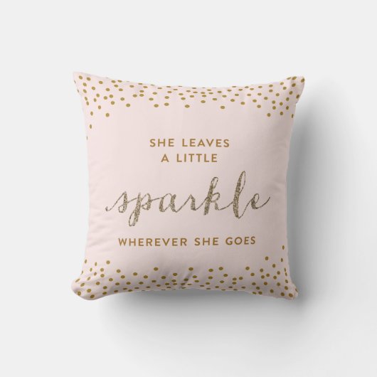 彼女はSparkle™の小さい装飾用クッションを残します クッション (正面)