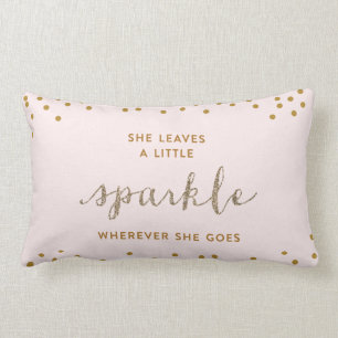 彼女はSparkle™の小さい装飾用クッションを残します ランバークッション